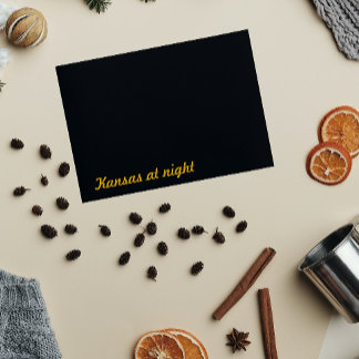 Kansas at night postcard