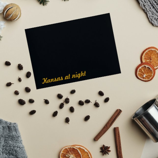 Kansas at night postcard (Creator Uploaded)
