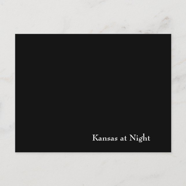 Kansas at Night Postcard (Front)