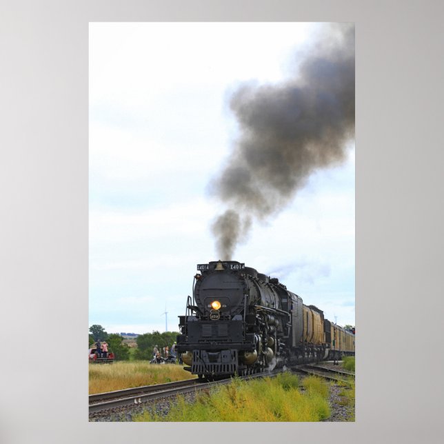 Kansas Big Boy 4014 with Smoke and Steam Poster (Front)