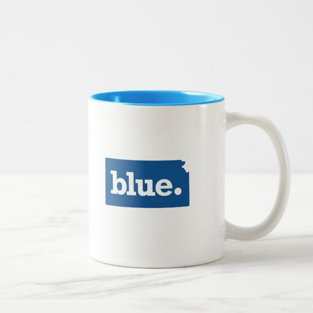 KANSAS BLUE STATE Two-Tone COFFEE MUG (Right)