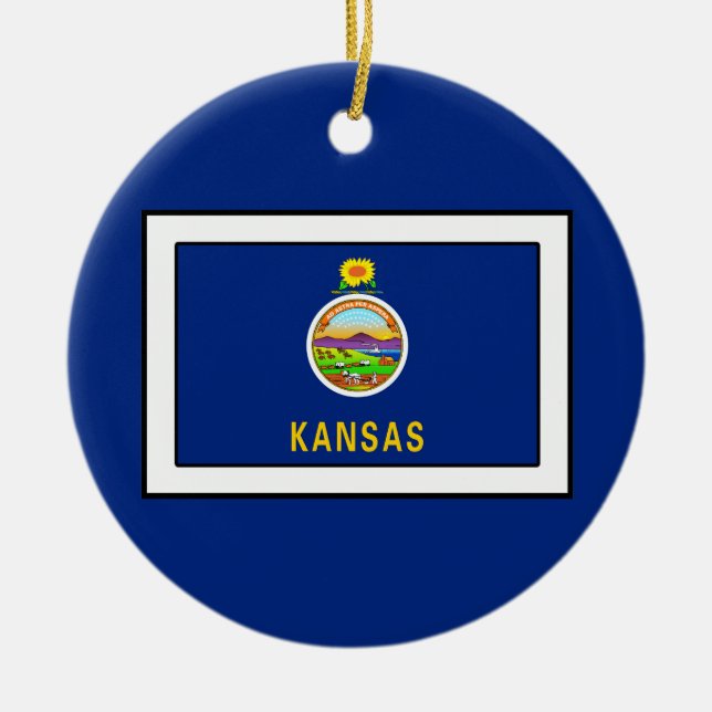 Kansas Ceramic Tree Decoration (Front)