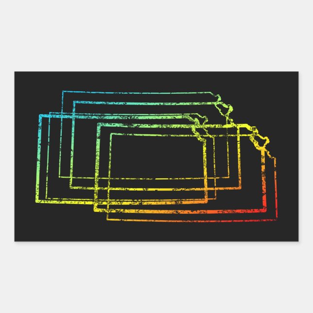 kansas chill blur rectangular sticker (Front)