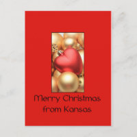 Kansas Christmas Card, state specific