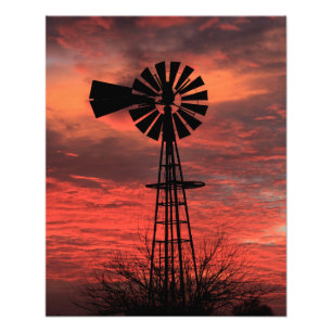 Kansas Christmas EVE 2021 colourful Sunset  Photo Print