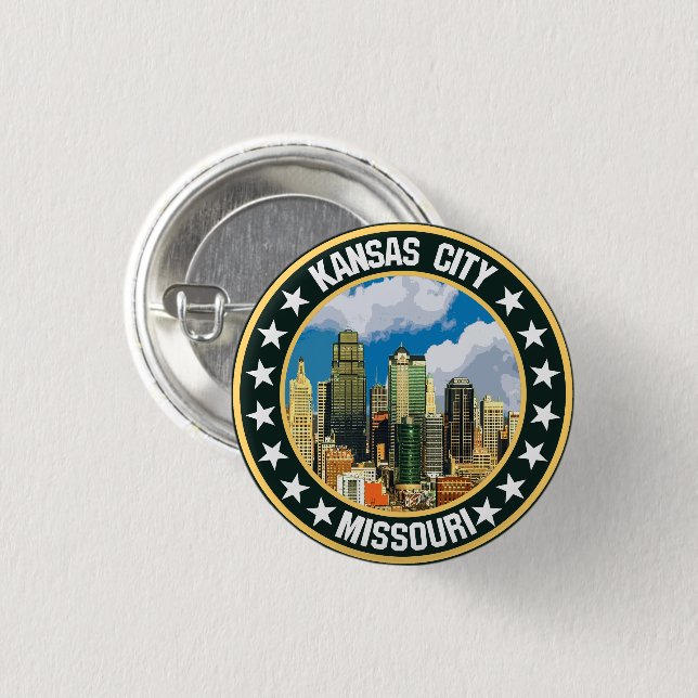 Kansas City                                        3 Cm Round Badge (Front & Back)