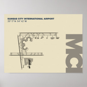 Kansas City Airport (MCI) Diagram Poster