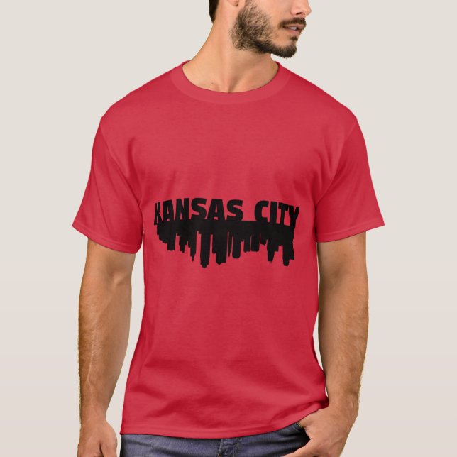 Kansas City and Skyline White Oversized T-Shirt (Front)
