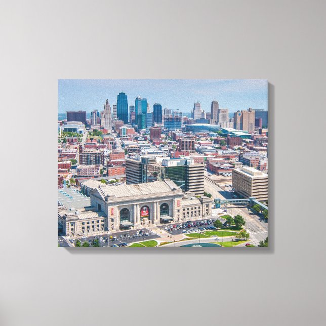 Kansas City Beautiful Skyline Canvas Print (Front)