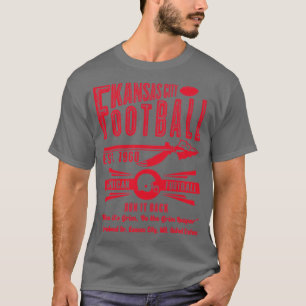 Kansas City Football Est 1960 Arrow Vintage Red Te T-Shirt