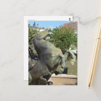Kansas City Fountain Horse in Autumm Postcard