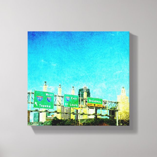 Kansas City Highway Canvas Print (Front)