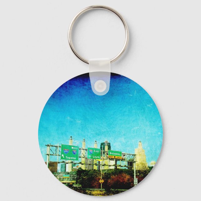 Kansas City Highway Key Ring (Front)