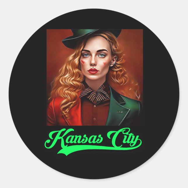 Kansas City Irish Parade Green Beer Barbecue Tailg Classic Round Sticker (Front)