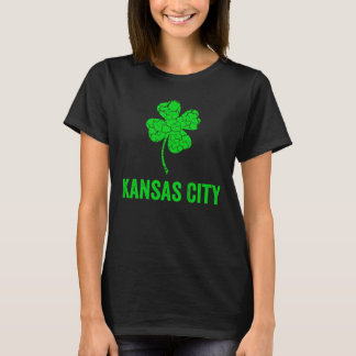 Kansas City Irish, St Patricks Day, Four Leaf T-Shirt