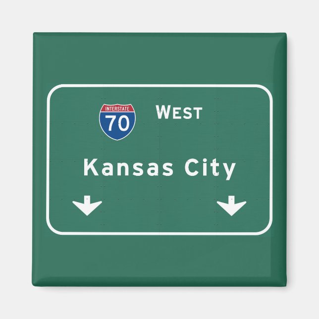 Kansas City KC Missouri Interstate Highway Freeway Magnet (Front)
