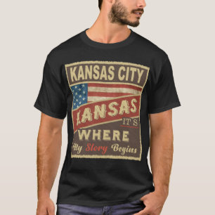 KANSAS CITY, KS It's where my Story begins T-Shirt