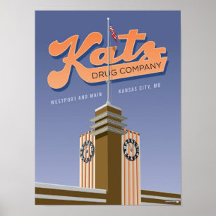Kansas City Landmarks: Katz Drugs – 12 x 16 Poster