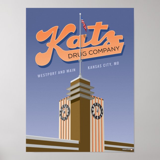 Kansas City Landmarks: Katz Drugs – 12 x 16 Poster (Front)