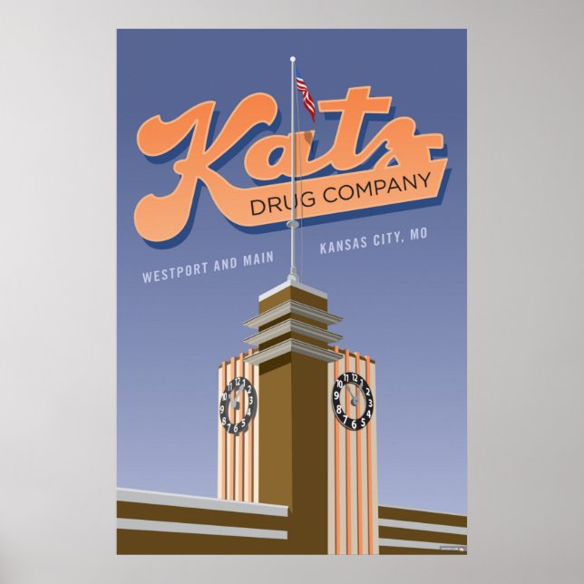 Kansas City Landmarks: Katz Drugs – 24 x 36 Poster (Front)