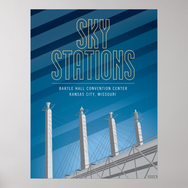 Kansas City Landmarks: Sky Stations - 18 x 24 Poster (Front)