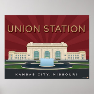 Kansas City Landmarks: Union Station – 16 x 12 Poster