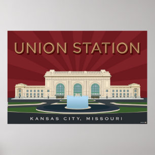 Kansas City Landmarks: Union Station – 36 x 24 Poster