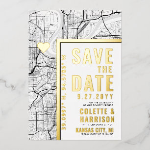 Kansas City Love Locator   Wedding Save the Date