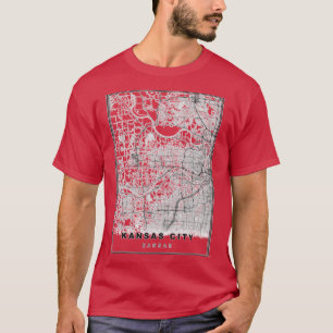 Kansas City Map Graphic T-Shirt