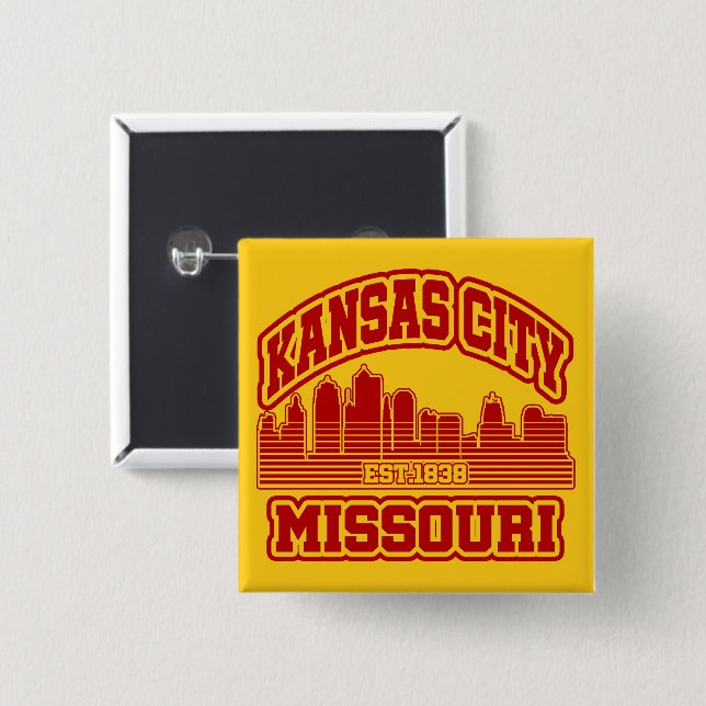 Kansas City,Missouri 15 Cm Square Badge (Front & Back)
