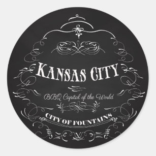 Kansas City Missouri - BBQ Capital of the World Classic Round Sticker