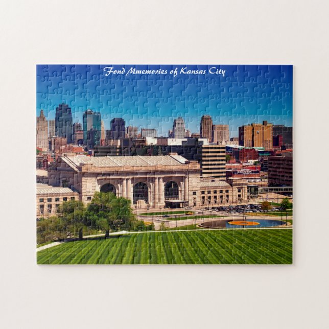 Kansas City Missouri Christmas Greetings Jigsaw Pu Jigsaw Puzzle (Horizontal)