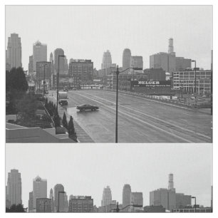 Kansas City, Missouri Cityscape Photo Fabric