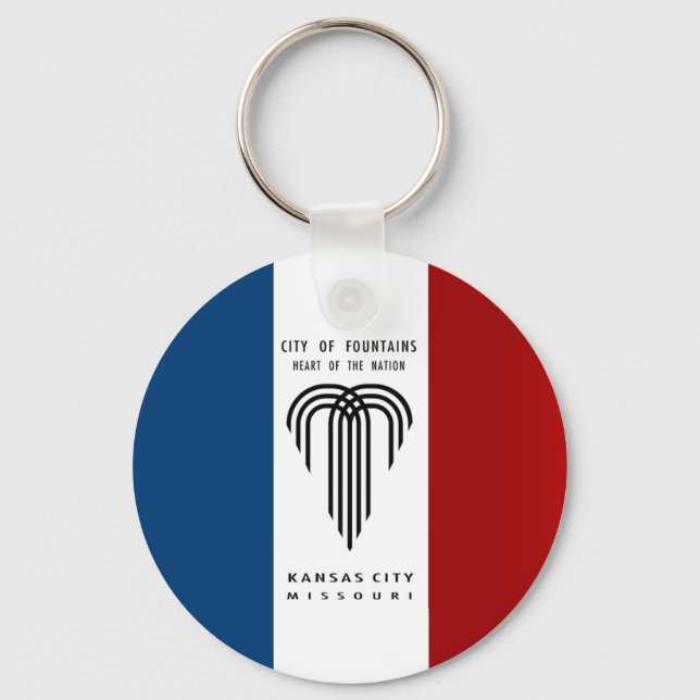 Kansas City (Missouri) flag Keychain (Front)