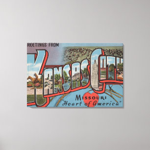 Kansas City, Missouri (Heart) Canvas Print
