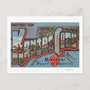Kansas City, Missouri (Heart) Postcard