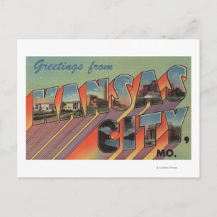 Kansas City, Missouri - Large Letter Scenes Postcard
