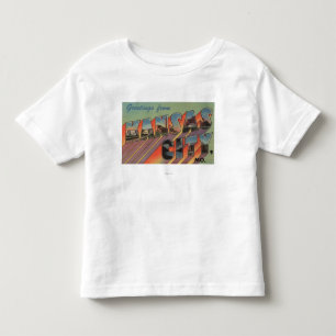 Kansas City, Missouri - Large Letter Scenes Toddler T-Shirt
