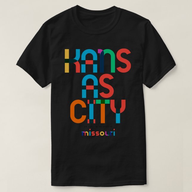 Kansas City Missouri Mid Century T-Shirt (Design Front)