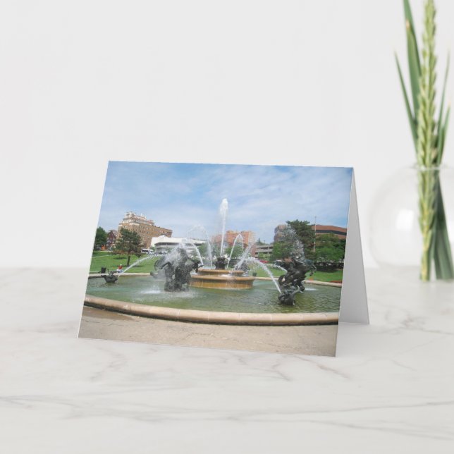 Kansas City, Missouri Plaza Fountain Card (Front)