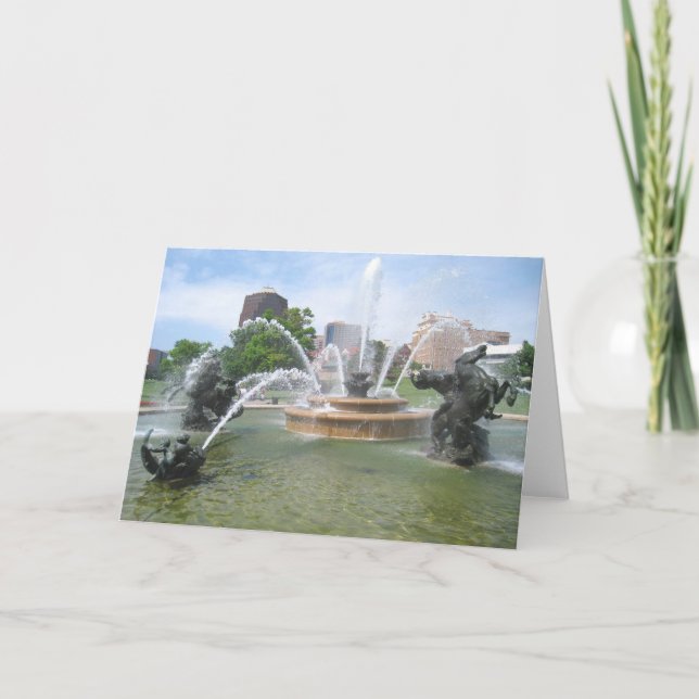 Kansas City, Missouri Plaza Fountain Card (Front)