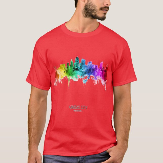 Kansas City Missouri Skyline 4 T-Shirt (Front)