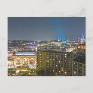 Kansas City, Missouri, Skyline at Night Postcard