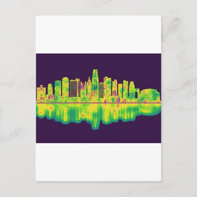 Kansas City Missouri Skyline Invitation Postcard (Front)