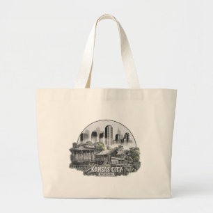 Kansas City Missouri USA Large Tote Bag