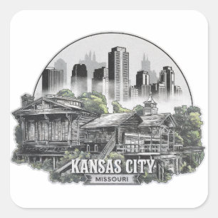Kansas City Missouri USA Square Sticker