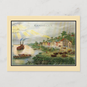 Kansas City MO 1850 (incorporated as a town) Postcard