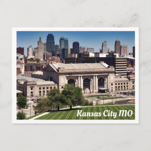 Kansas City MO Union Station andDowntown Skyline Postcard