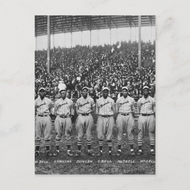 Kansas City Monarchs baseball team Postcard (Front)