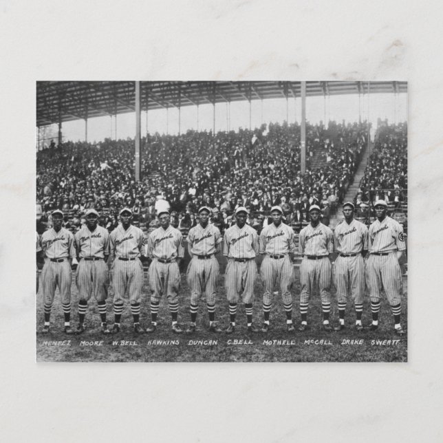 Kansas City Monarchs baseball team Postcard (Front)